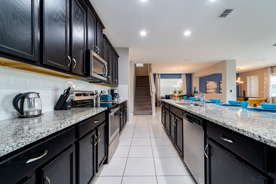 Galley view of kitchen