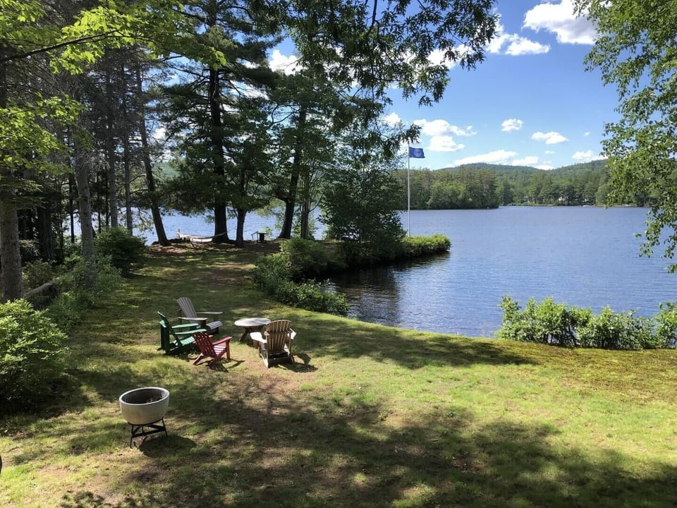 waterfront in front of home- beautiful, bright and open lake views
