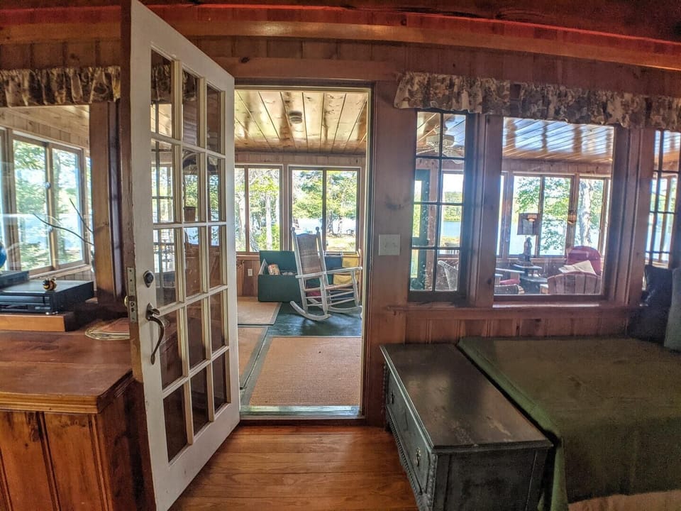 doorway to lakefront porch