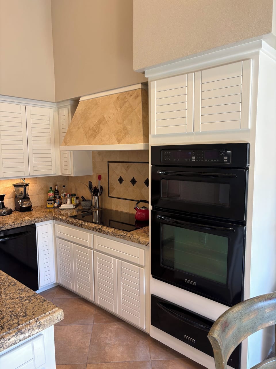 Newly refinished cabinets
