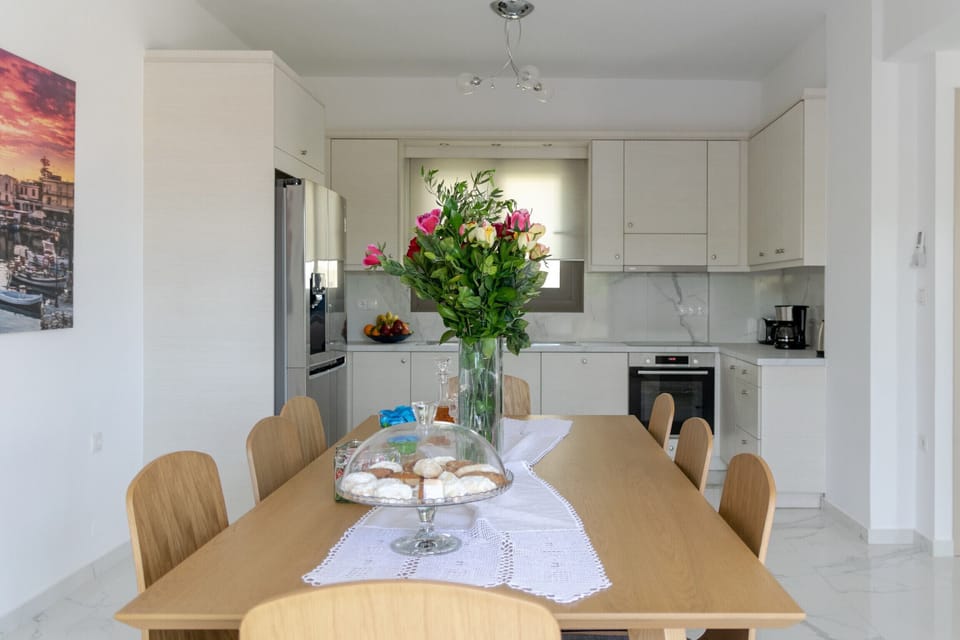 Dining area of New beautiful villa,Private pool,Near amenities & town,Rethymno,Crete