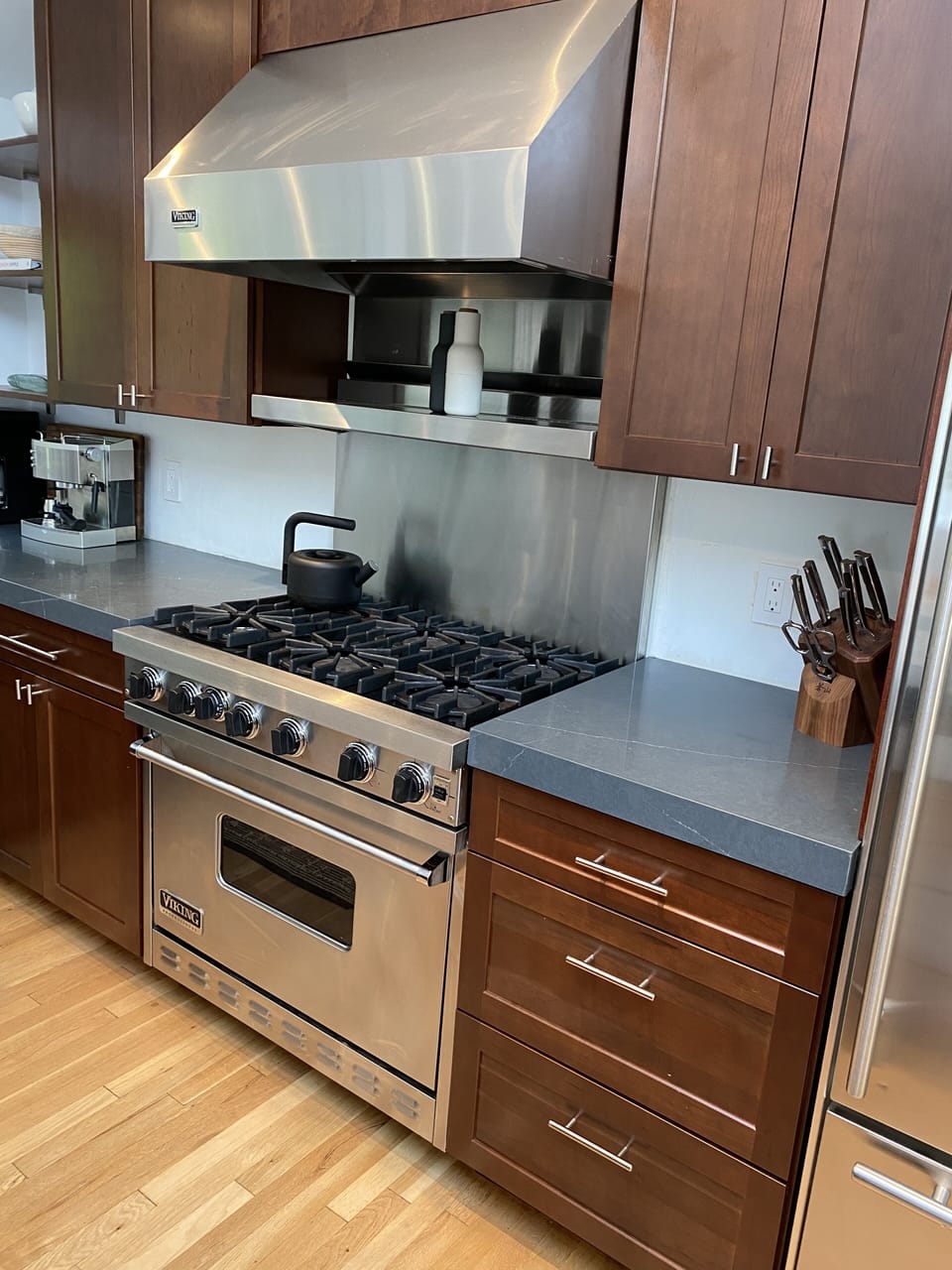All-clad pots and pans and Kitchen Aid mixer all available