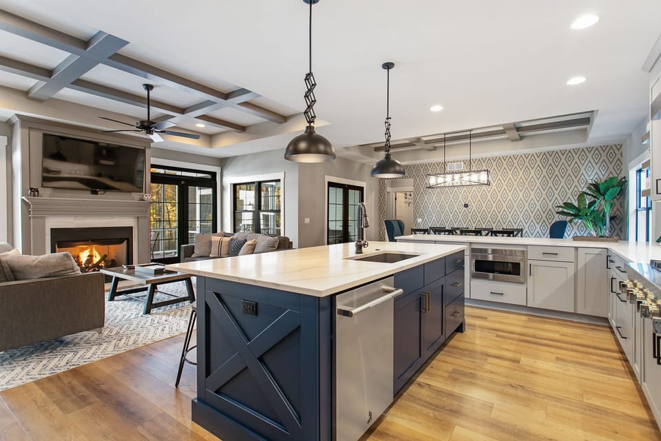 Kitchen open to the living areas