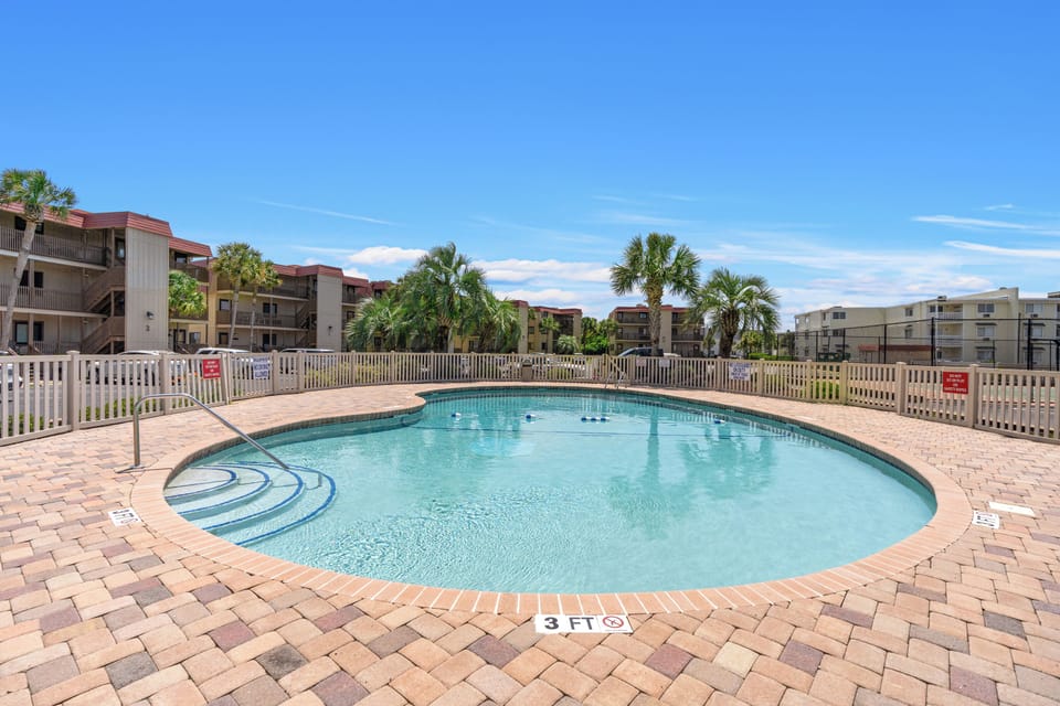 Take a cool dip in the sparkling pool.