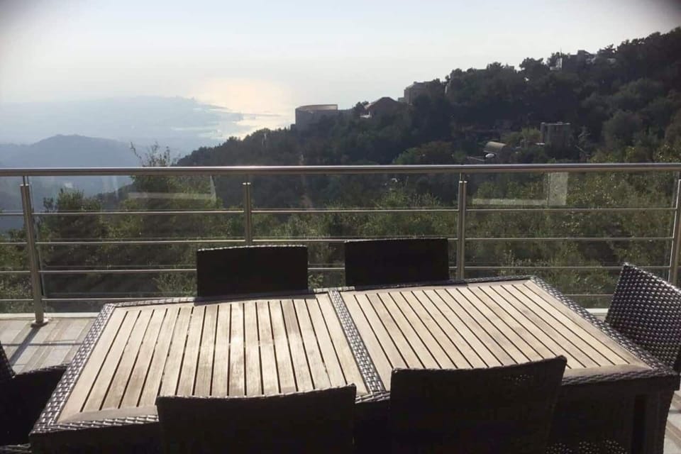Large wrap around balcony with amazing Beirut and Mediterranean sunset views.