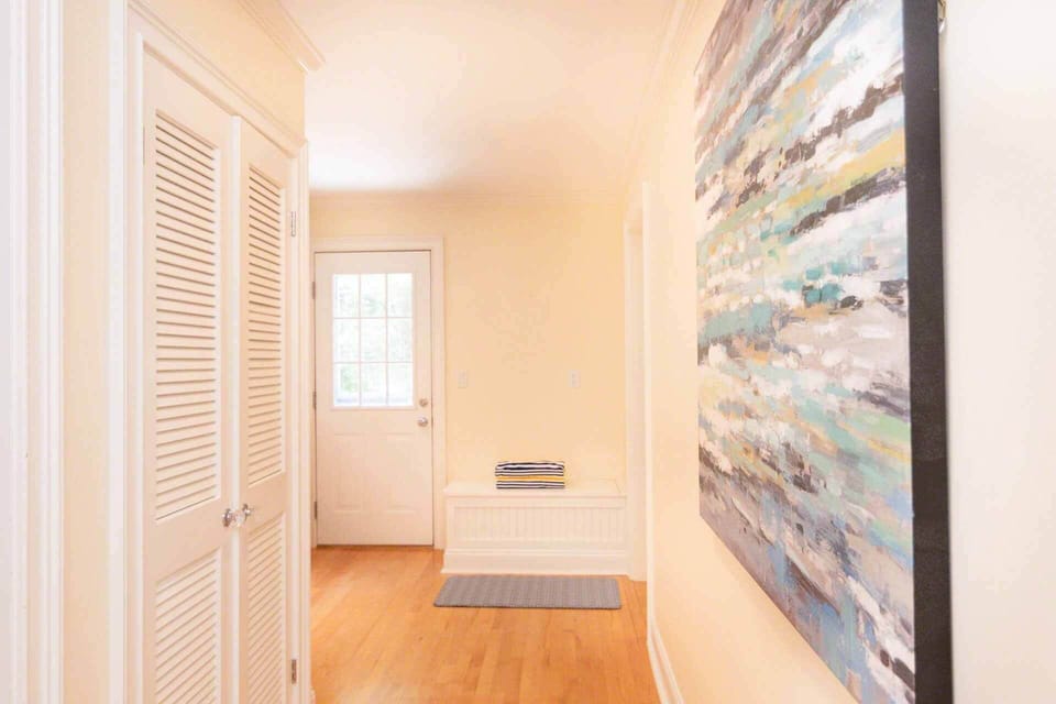 Entry to Carriage House Bedroom and Deck