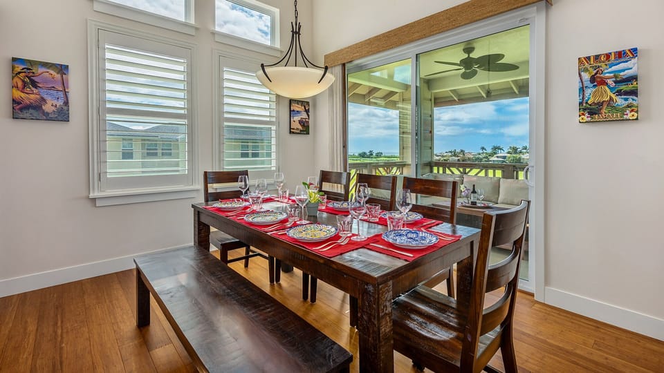 Pili Mai Resort at Poipu #06E - Dining Room & Lanai View - Parrish Kauai