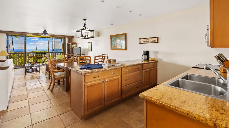 Nihi Kai Villas at Poipu #404 - Ocean View Living Great Room - Parrish Kauai