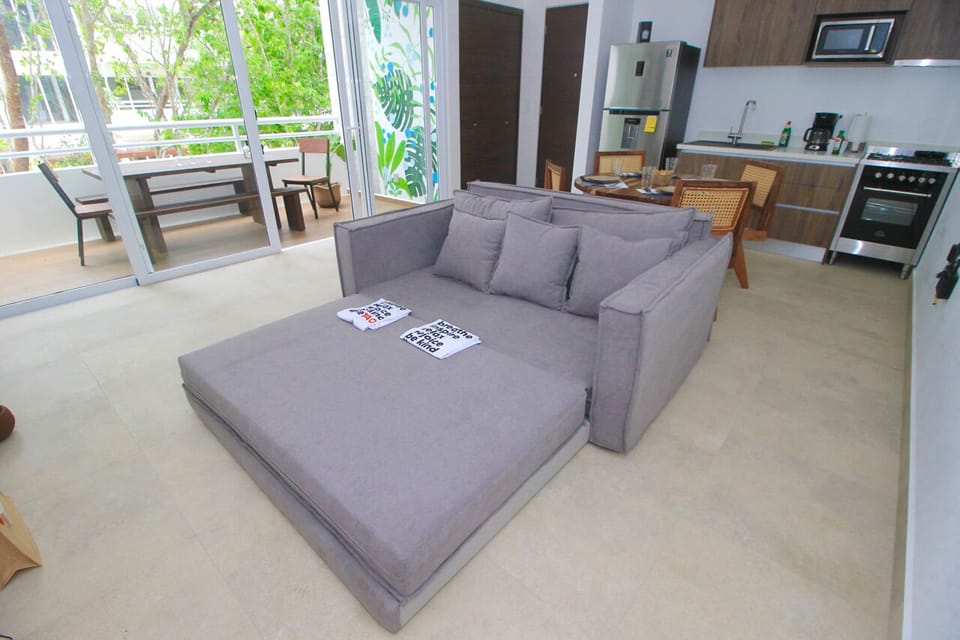 Sofa bed in living room
