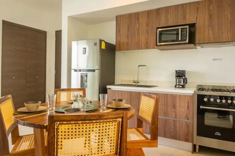 Dining room and full kitchen
