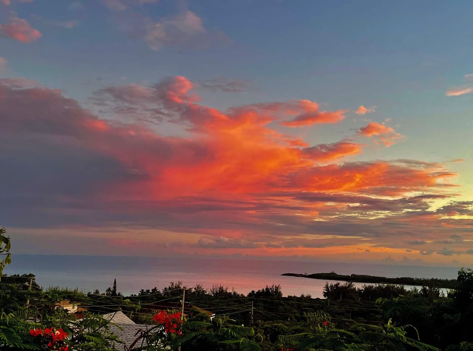 The sunsets and sunrises from the upper deck are outstanding and different daily