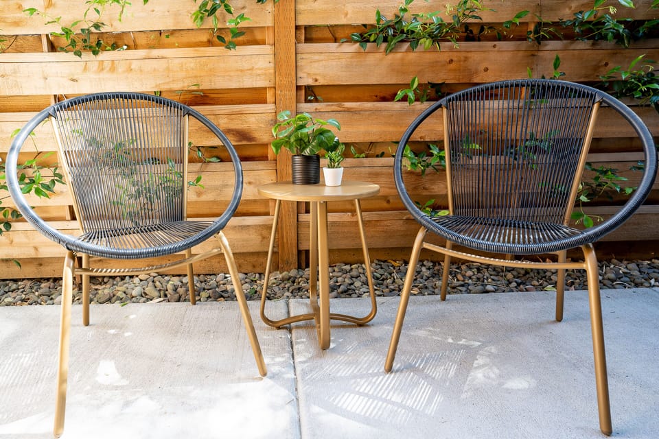 Enjoy morning coffee, a happy hour drink, or relax with a book on private patio