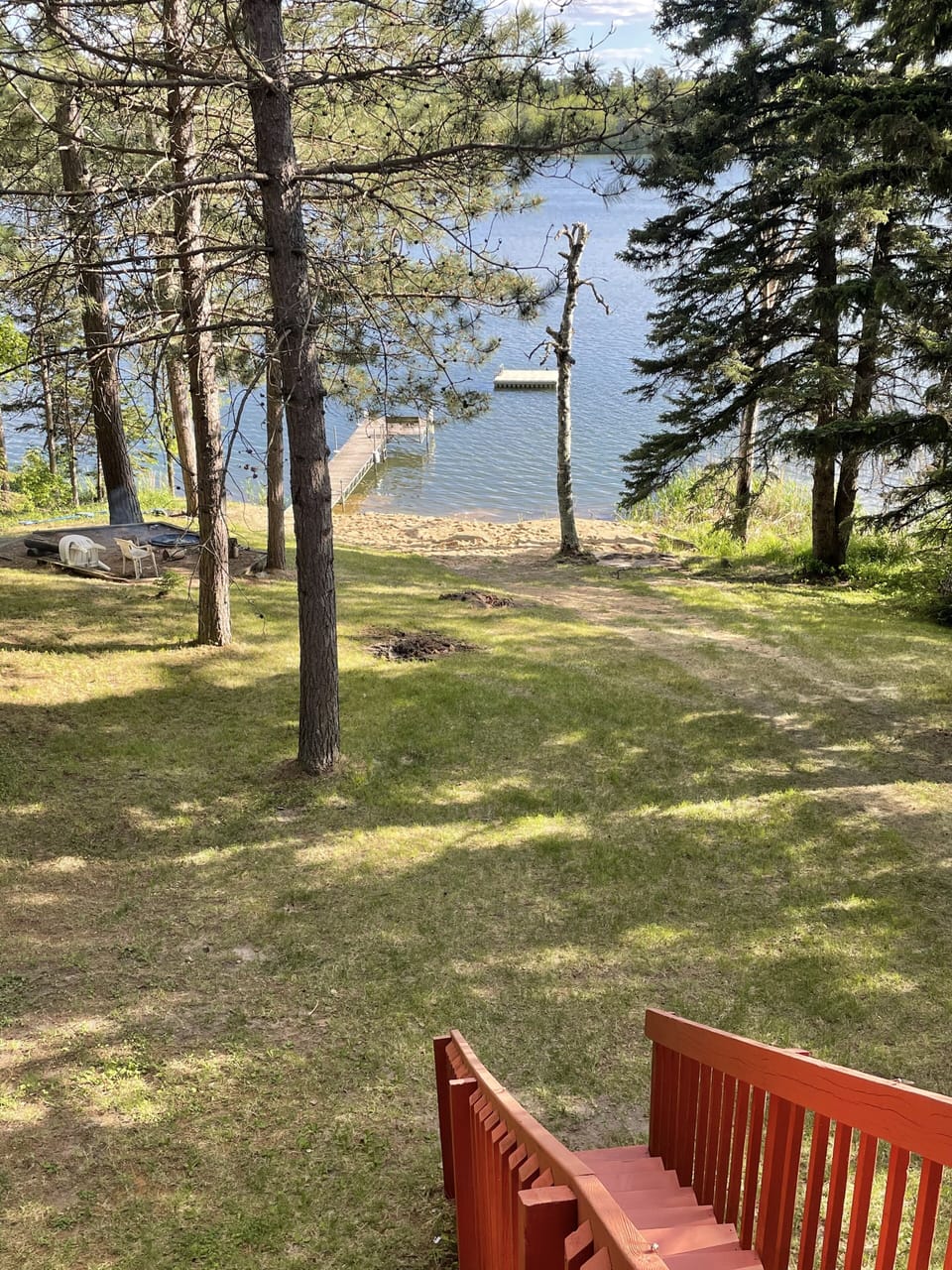 Dock and swim raft.