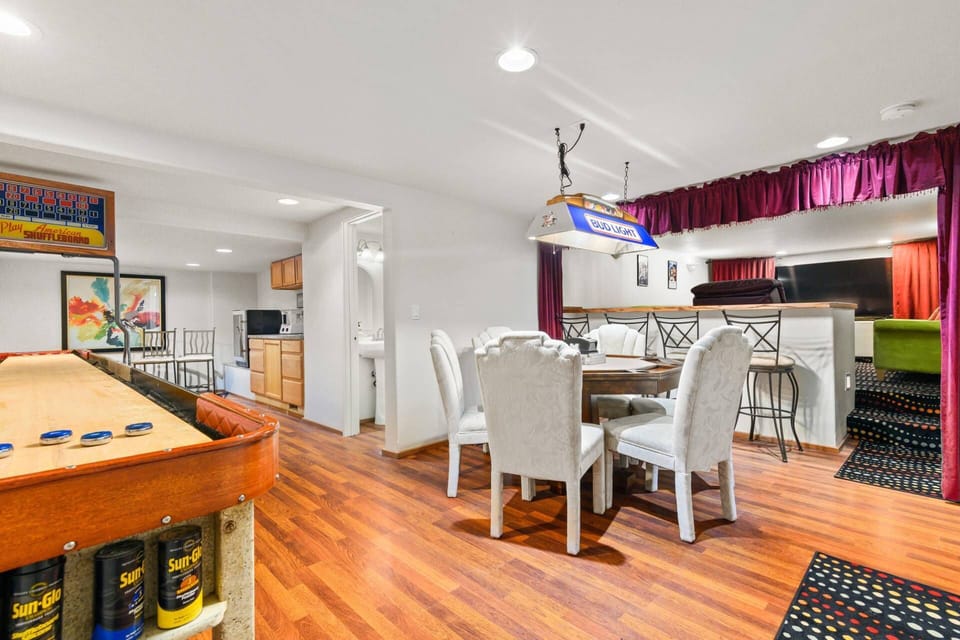 Without a doubt, one of the best game rooms around. Shuffleboard, poker, ping pong, and a small theater.