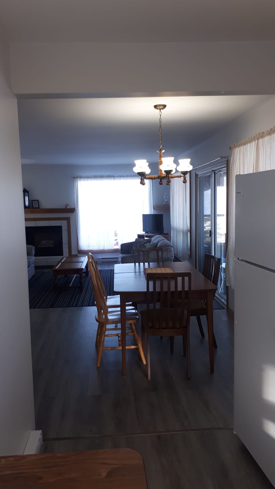 View from kitchen through to living room
