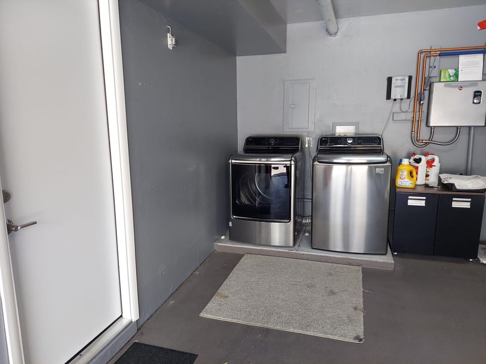 Washer/Dryer in Single car garage