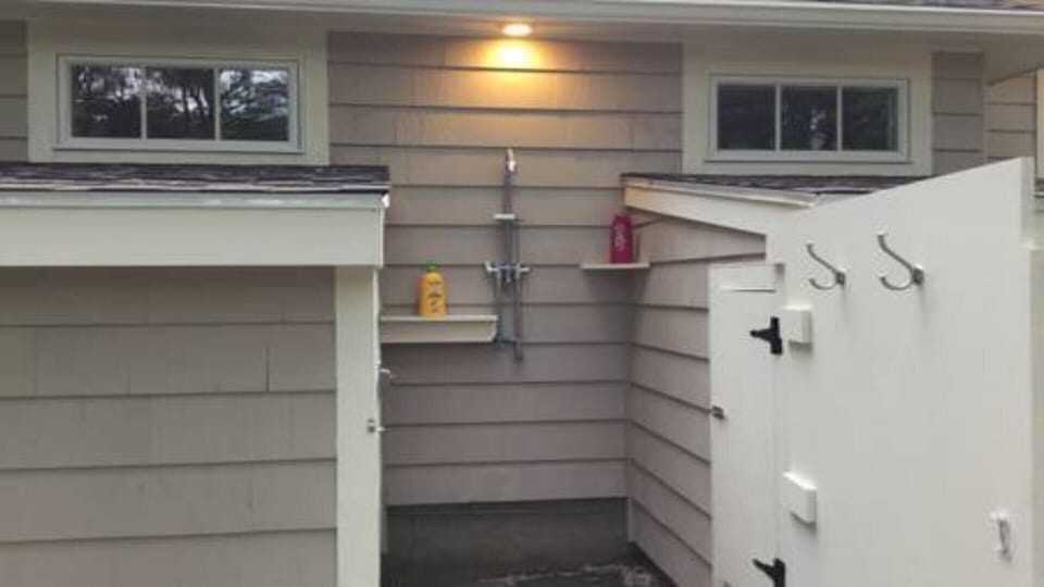 Outside shower. Could be shared.