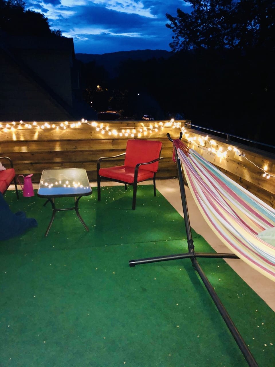 Outdoor deck with sound of the river