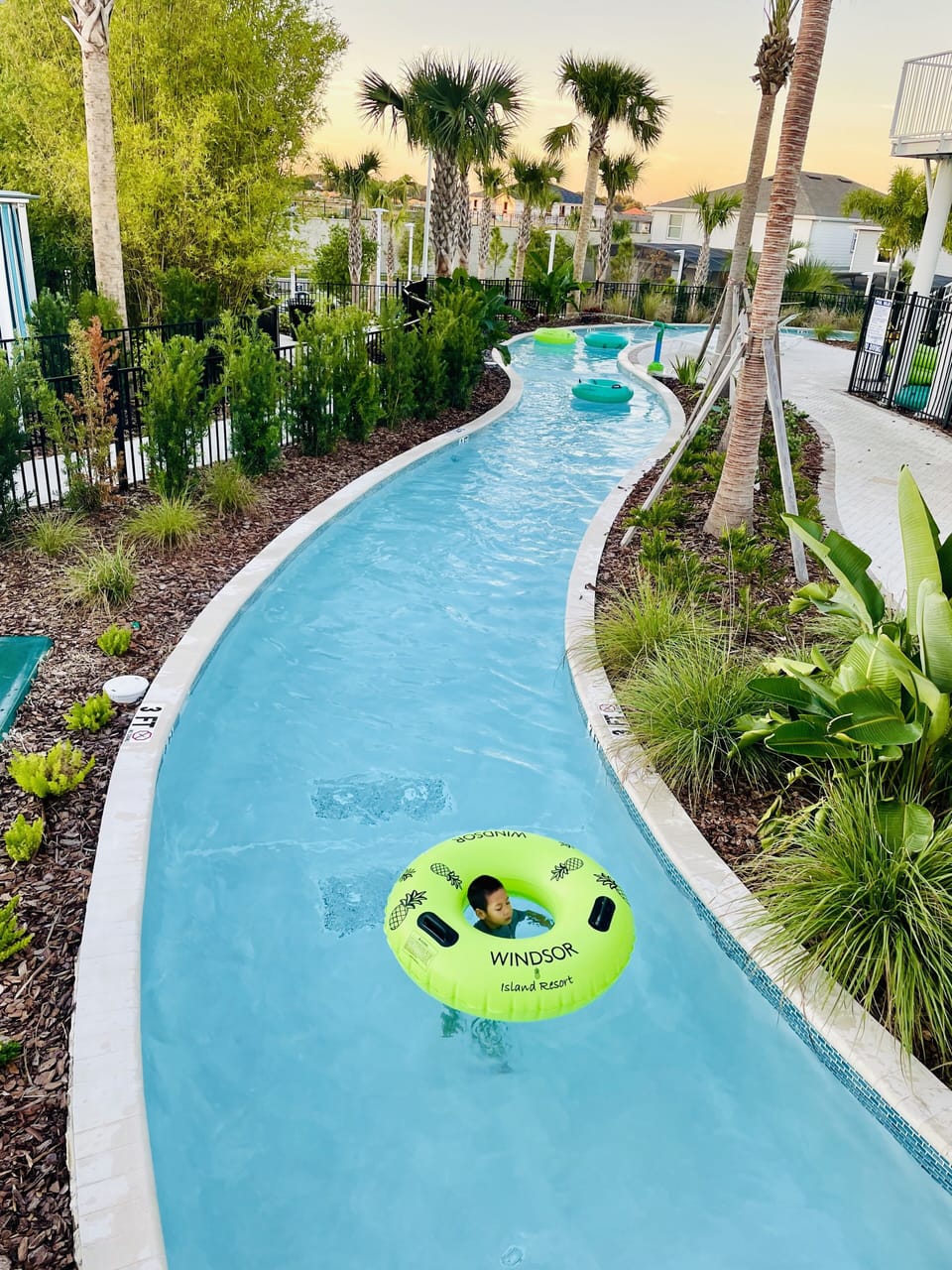 Lazy river - 3ft deep everywhere - safer for kids, plus on duty lifeguard. 