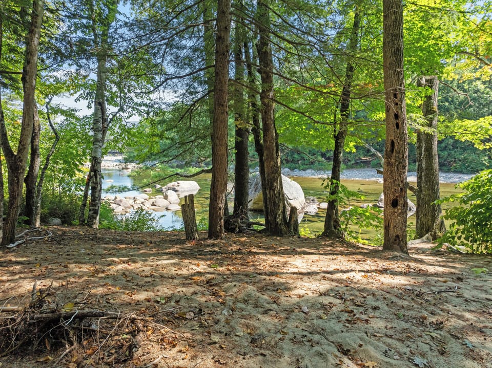 path to the river from the cabin
