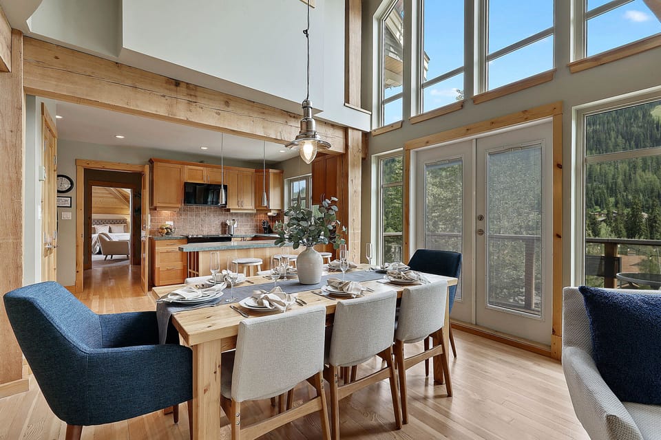 dining room looking out towards view

