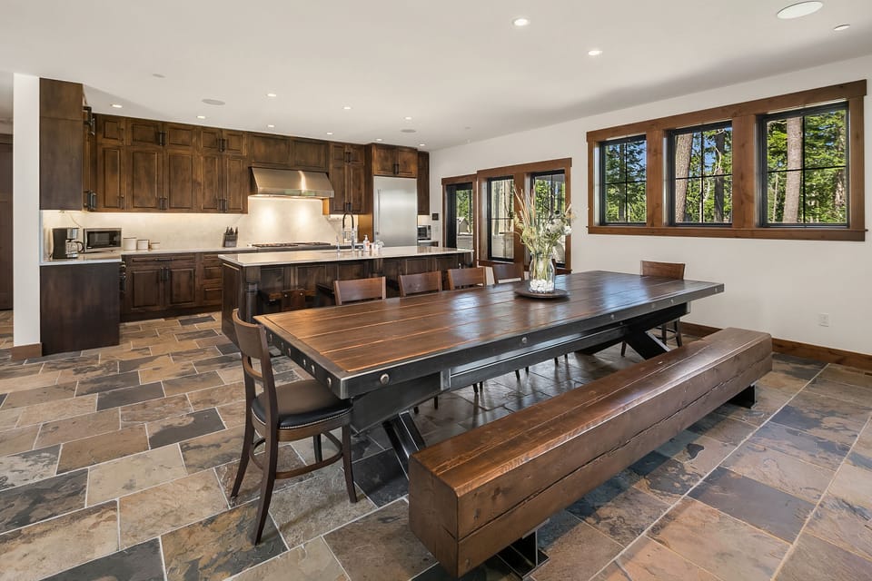 Fit for a King: - Huge dining table that can comfortably seat 14.