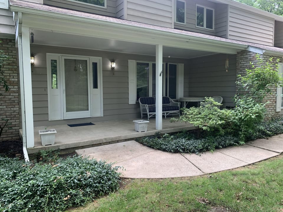 Front porch with seating
