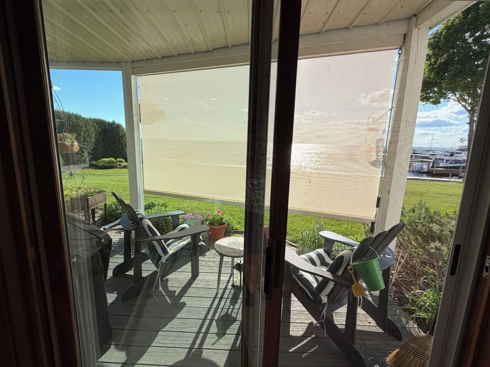 Outside shade on porch 