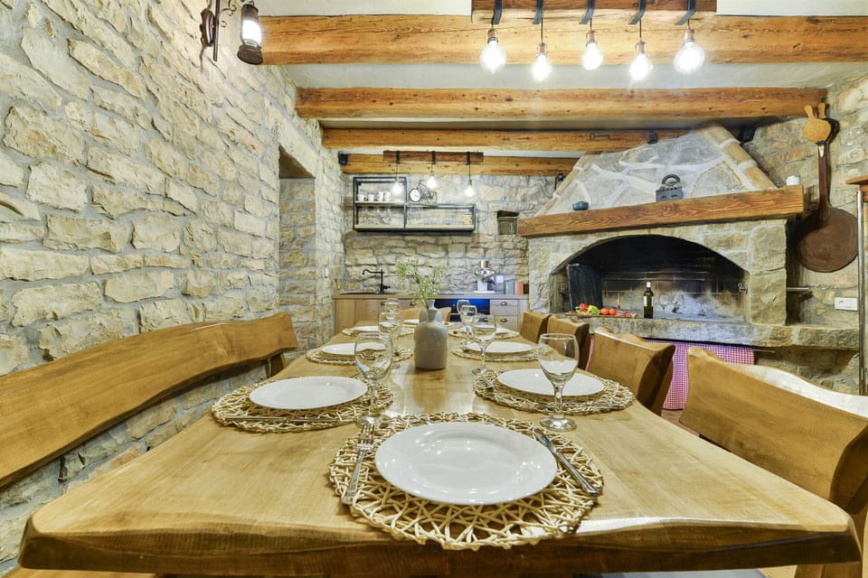 Traditional dalmatian tavern with barbecue grill and dining area