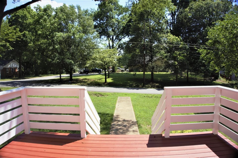 View from raised deck