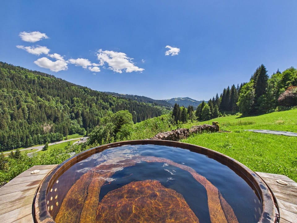 Outdoor spa tub