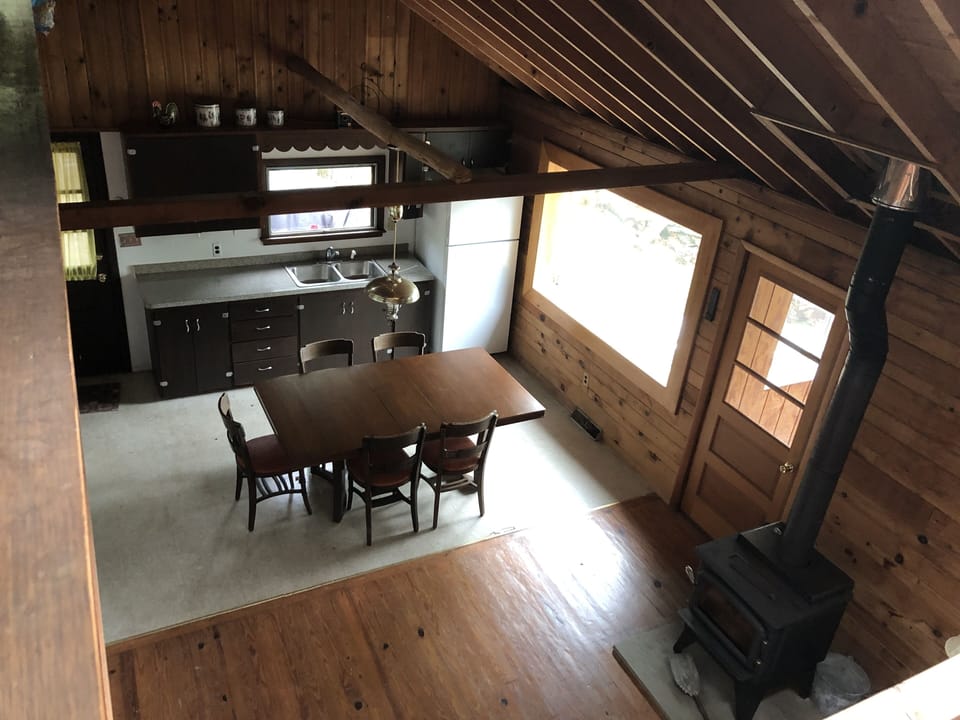Kitchen view from loft