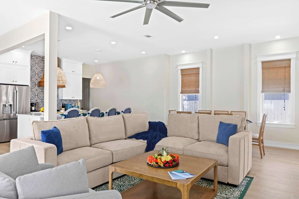 “Comfortable living room with a LoveSac large sectional — perfect for relaxing together.”