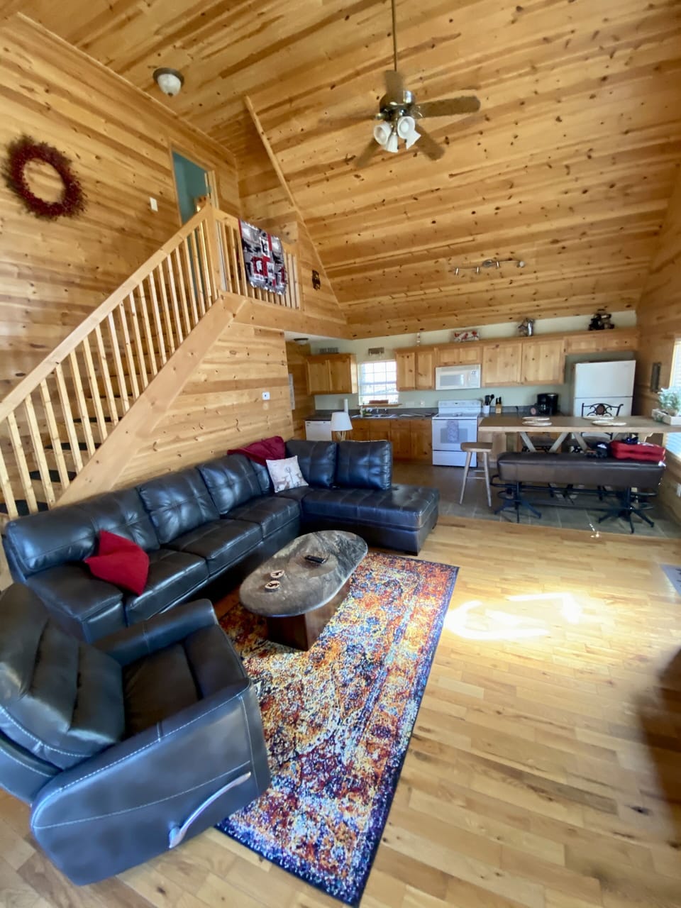 Living area with all new furniture.. swivel recliner too. 