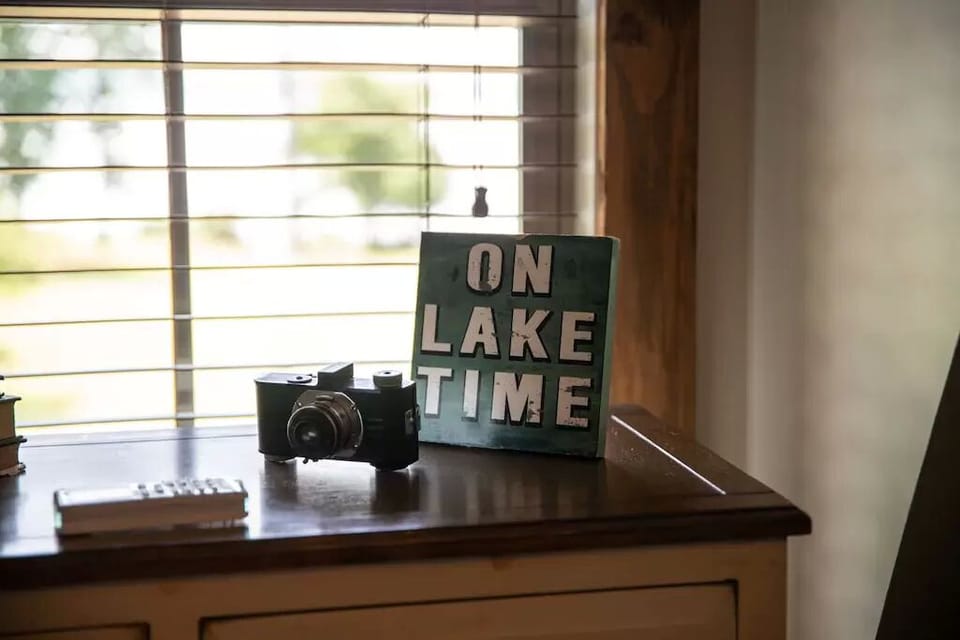 You are now on lake time. Fish, play, or nap!