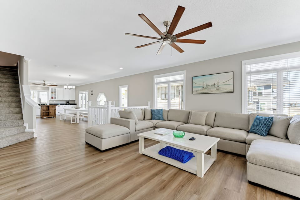 Our spacious open-concept 2nd floor living area