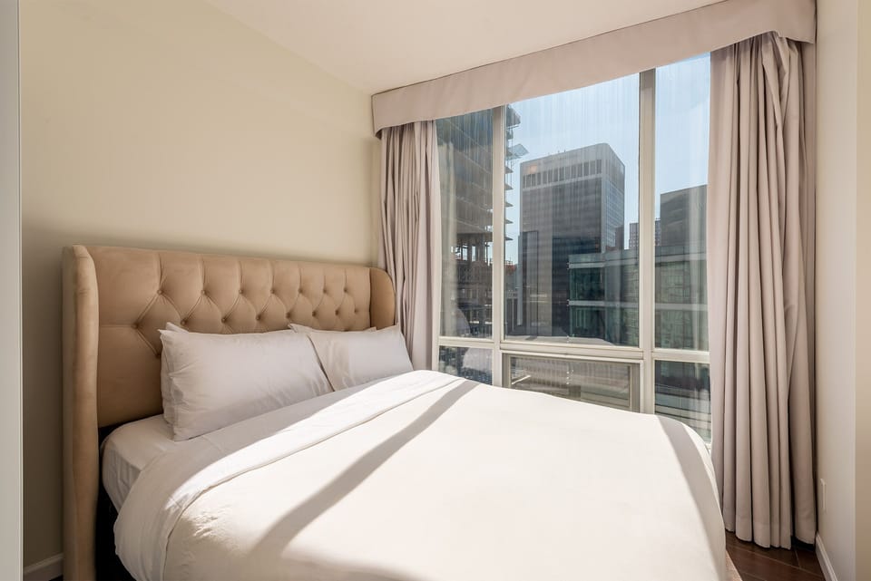 Bedroom 4 is very small with no room for night tables.   - Pelican's Peak 