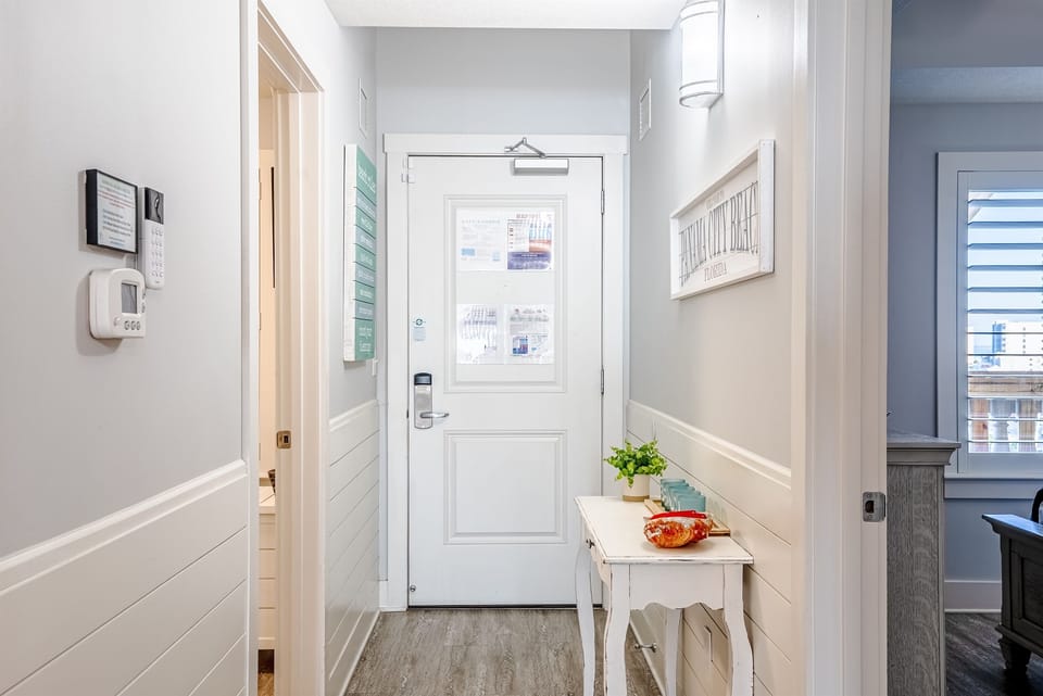 The entryway sets the tone the second you walk in—clean, simple, and calm. It’s the “everyone take a breath” moment before the kids scatter to explore every room.