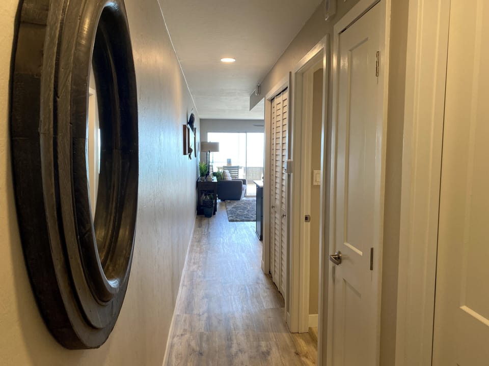Hallway into unit