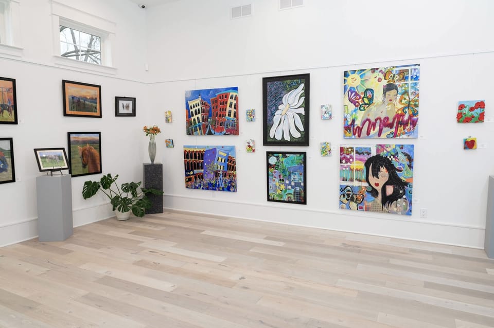 Art Gallery exhibit Kentucky artists. Available for sale.