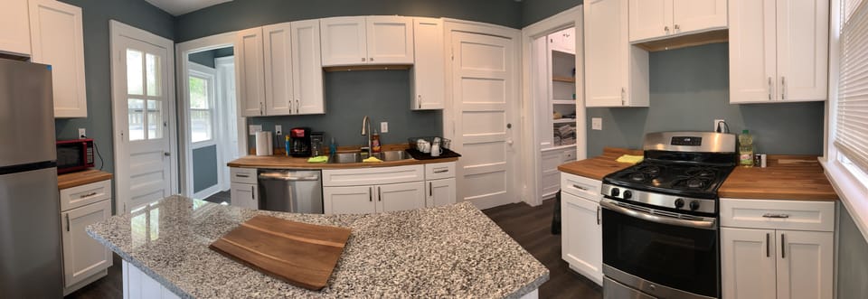 Featuring Granite and Butchers Block
