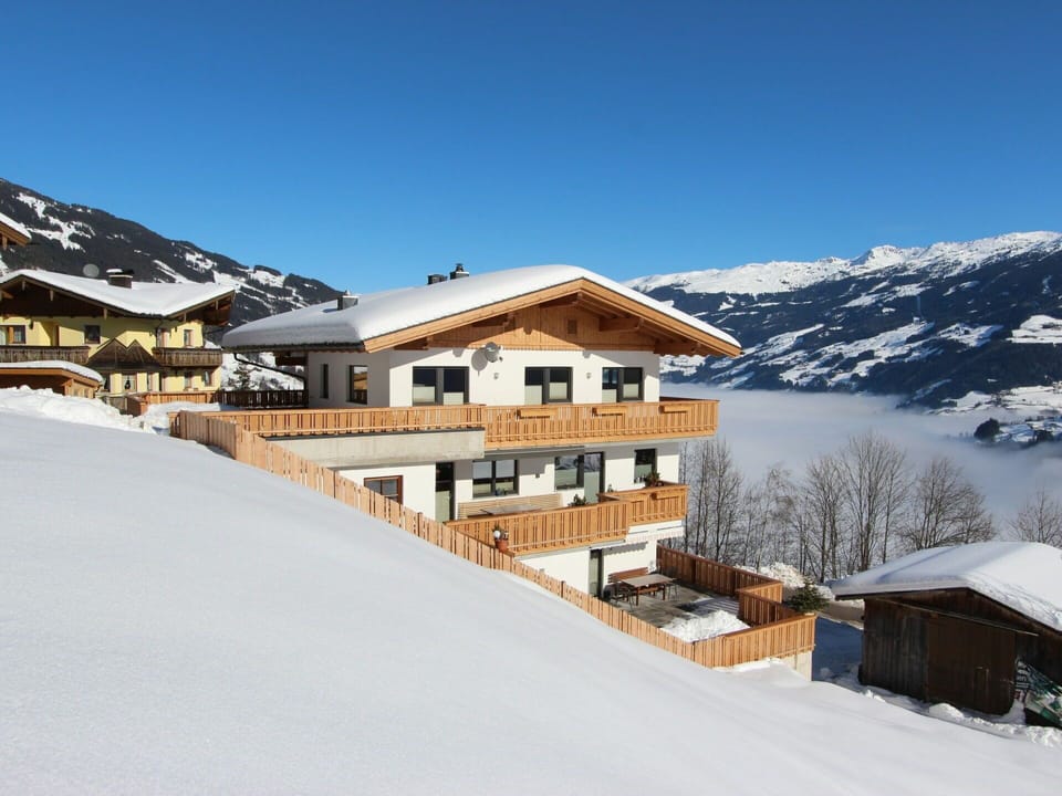 Snow, Sky, Building, Mountain, Window, Slope, House, Tree, Landscape, Residential Area