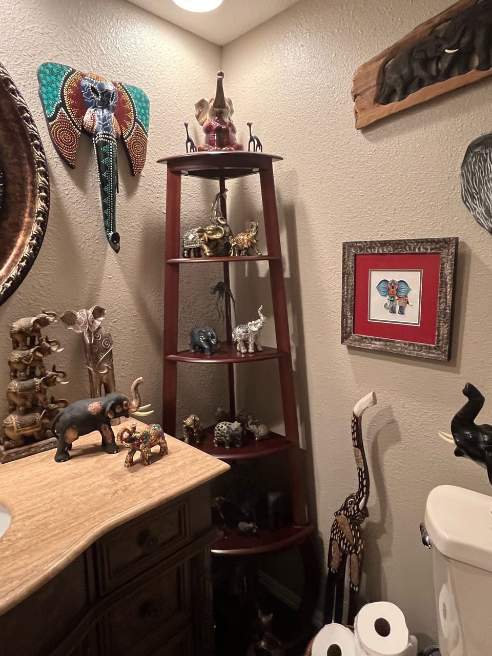 Downstairs elephant bathroom 
