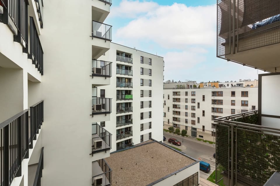 View from the apartment of the surrounding area. 