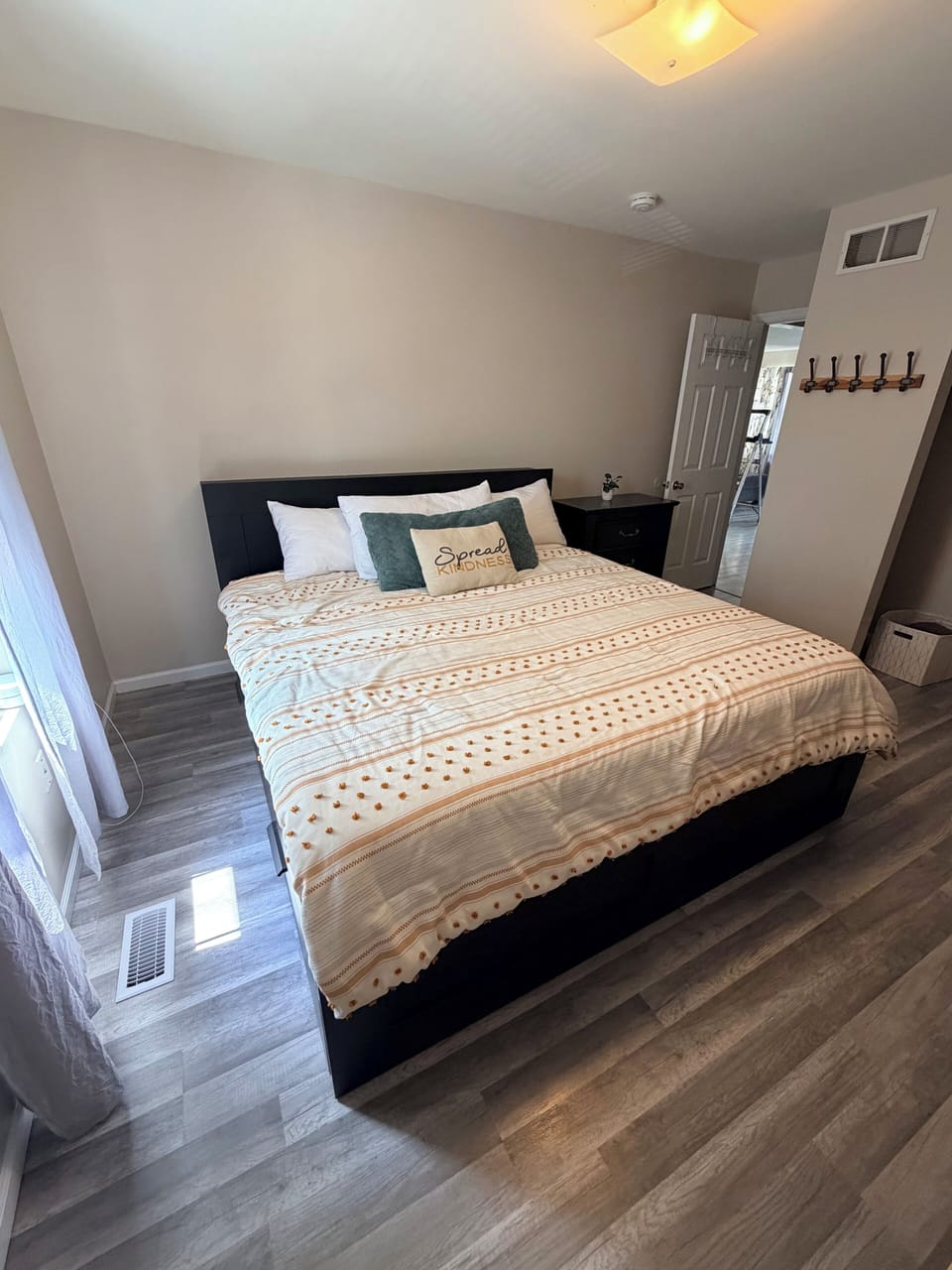 King size bed on the first floor