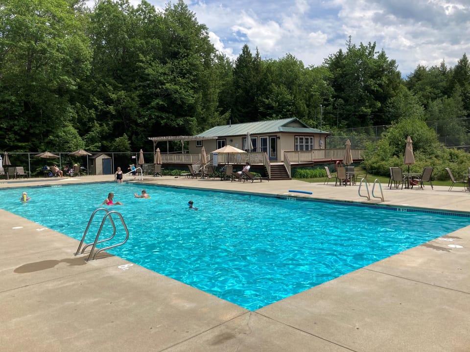Large association pool, kiddie pool and clubhouse