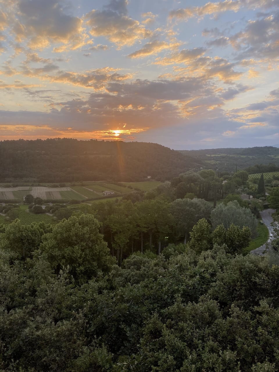 Sunset from the pool Terrace