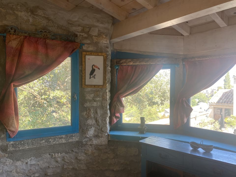 Windows of bedroom with Great views