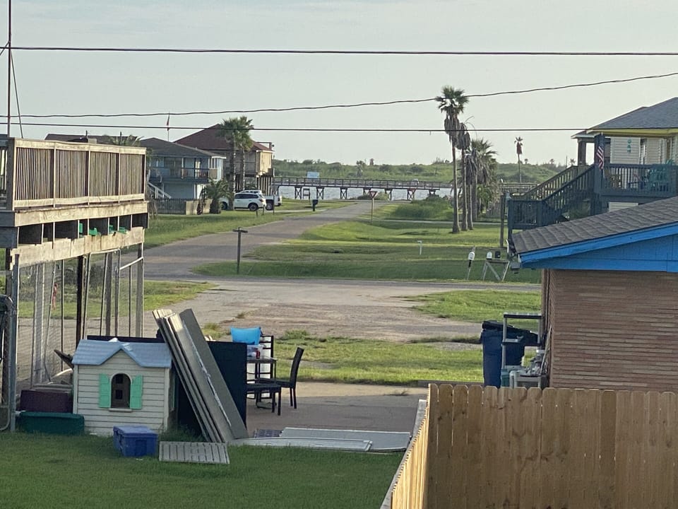 View of jetty from deck