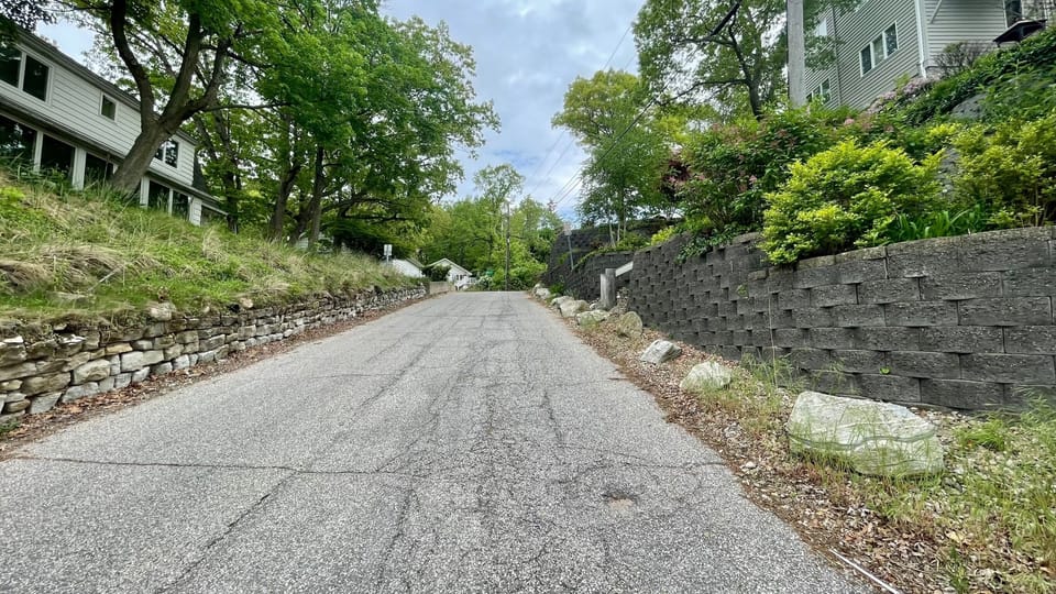 Access Beach Via Sloped Street & Driveway
